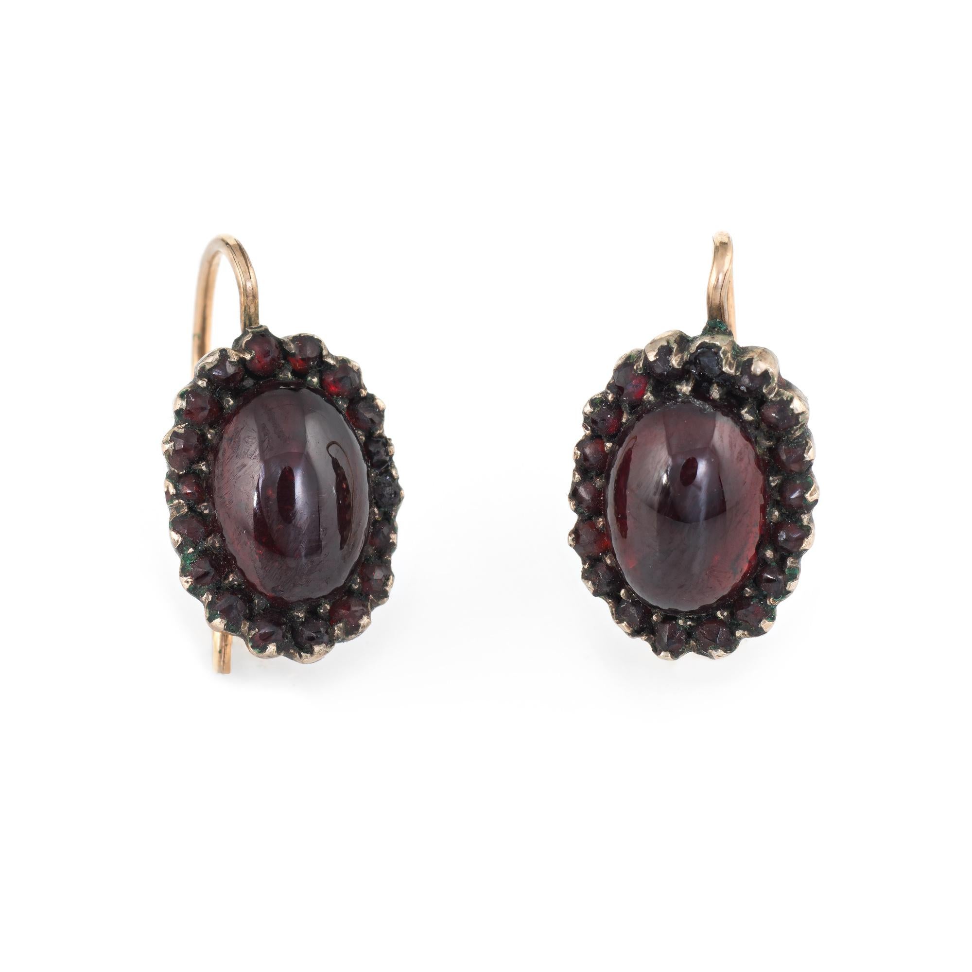 garnet earrings vintage