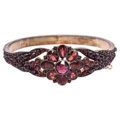 Bracelet jonc à charnière victorien ancien