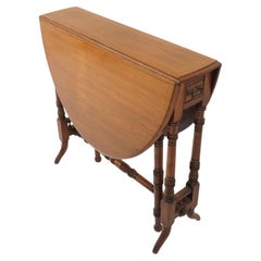 Antique Victorian Gateleg Table, Walnut Sutherland Table, Scotland 1870, B2414