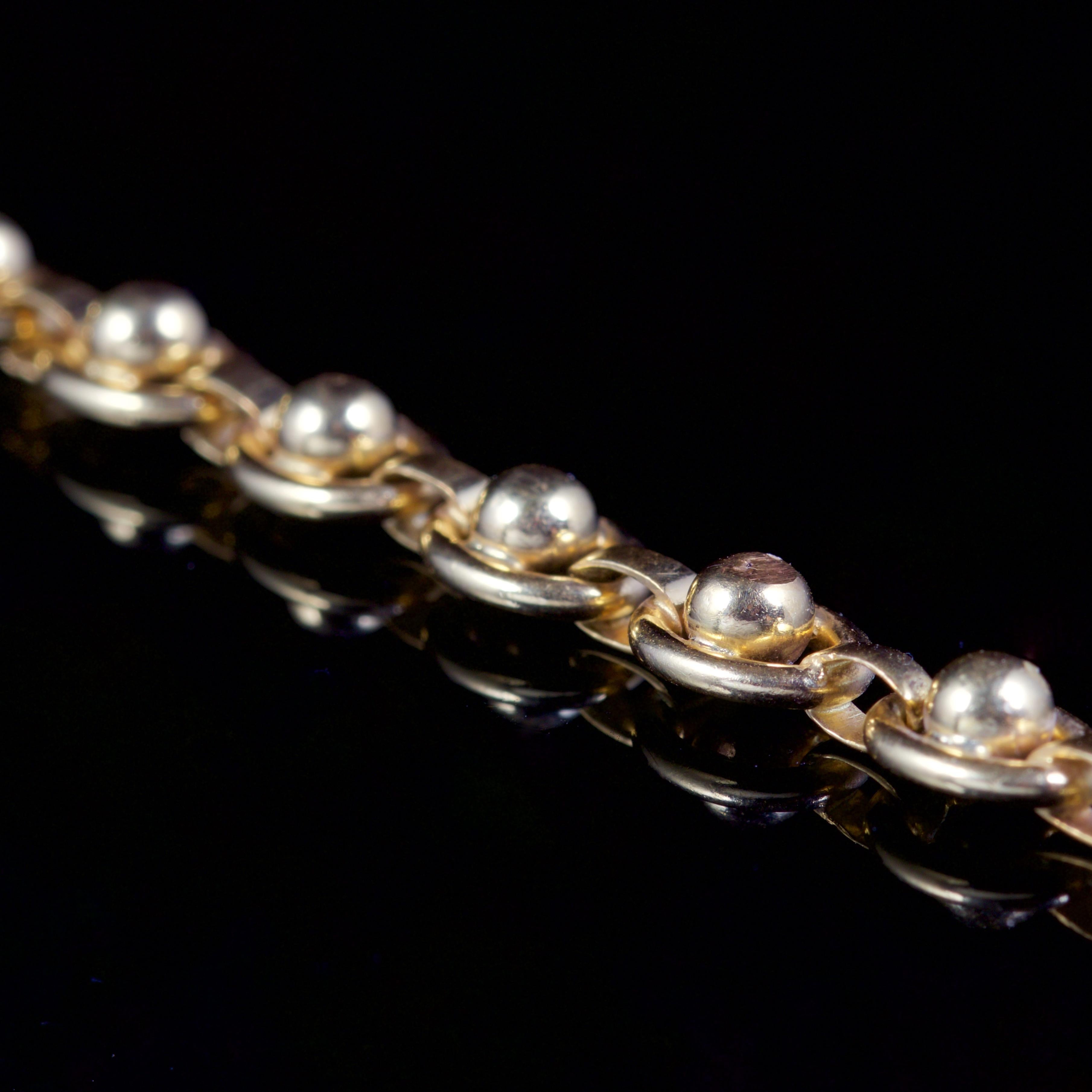 Antique Victorian Gemstone Bracelet 18 Carat Gold, circa 1880 3