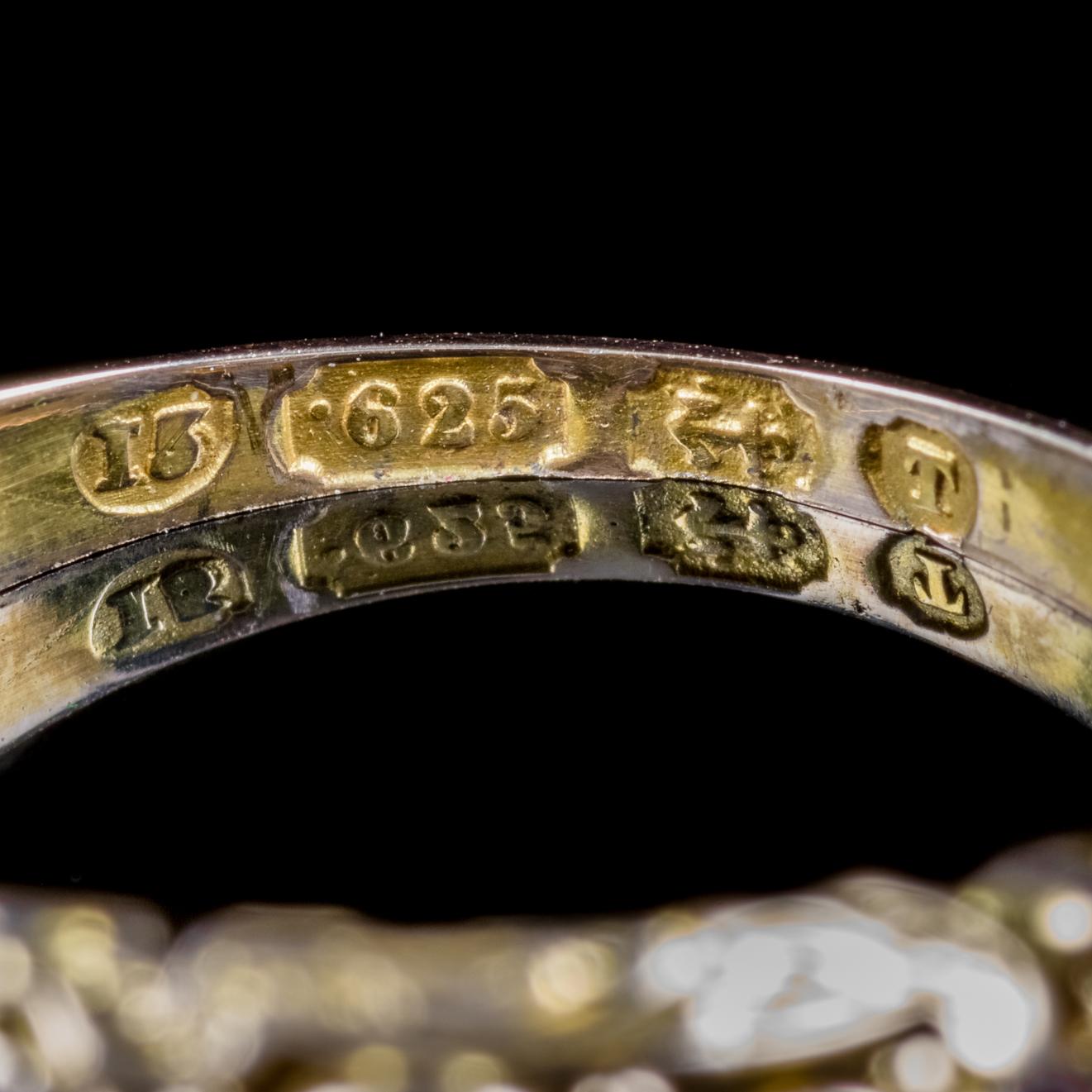 Antique Victorian Gemstone Regard Ring 15 Carat Gold Dated 1868 In Good Condition In Lancaster, Lancashire