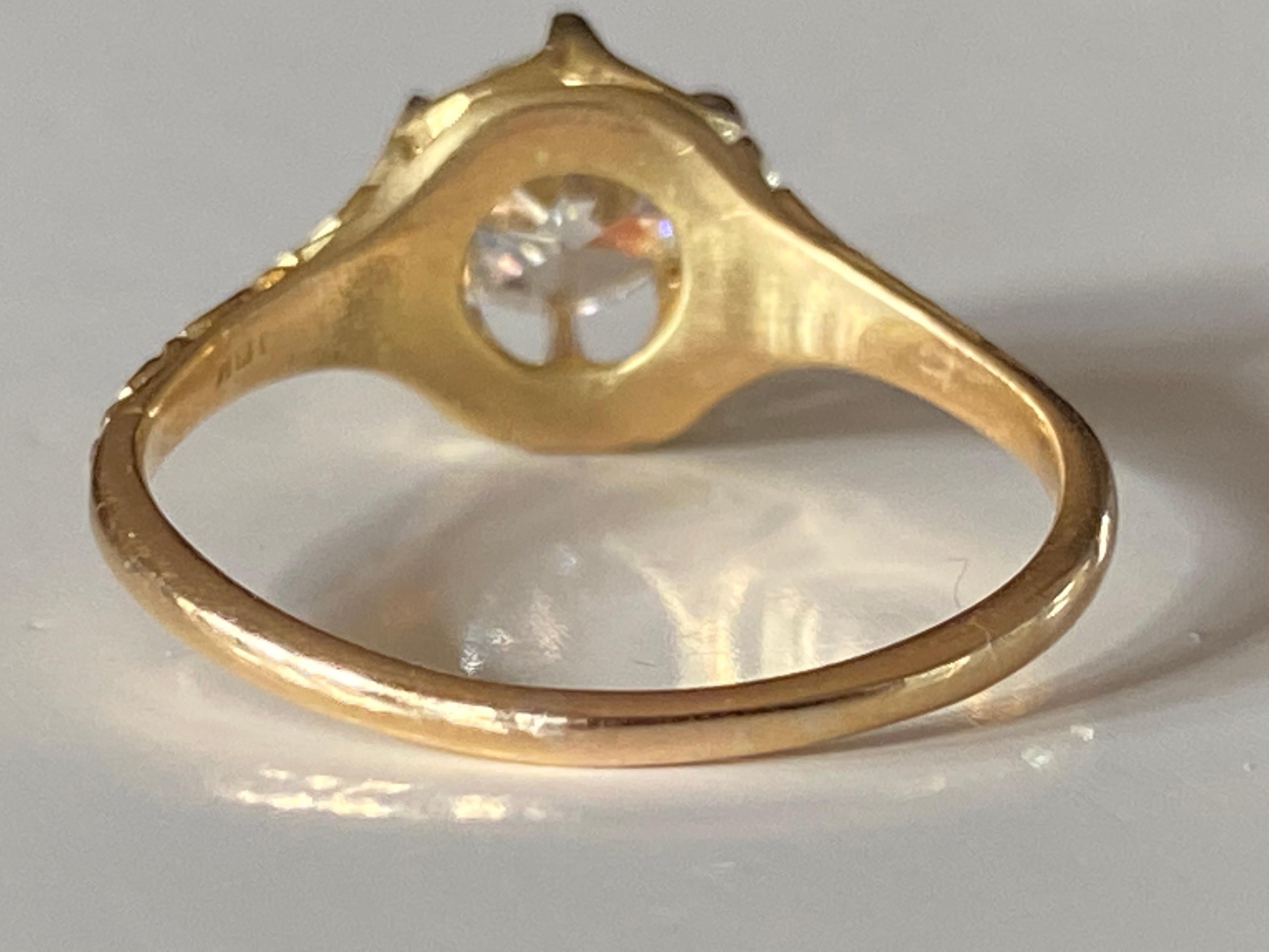 Antique Victorian GIA Certified Diamond Solitaire Ring In Good Condition For Sale In Denver, CO