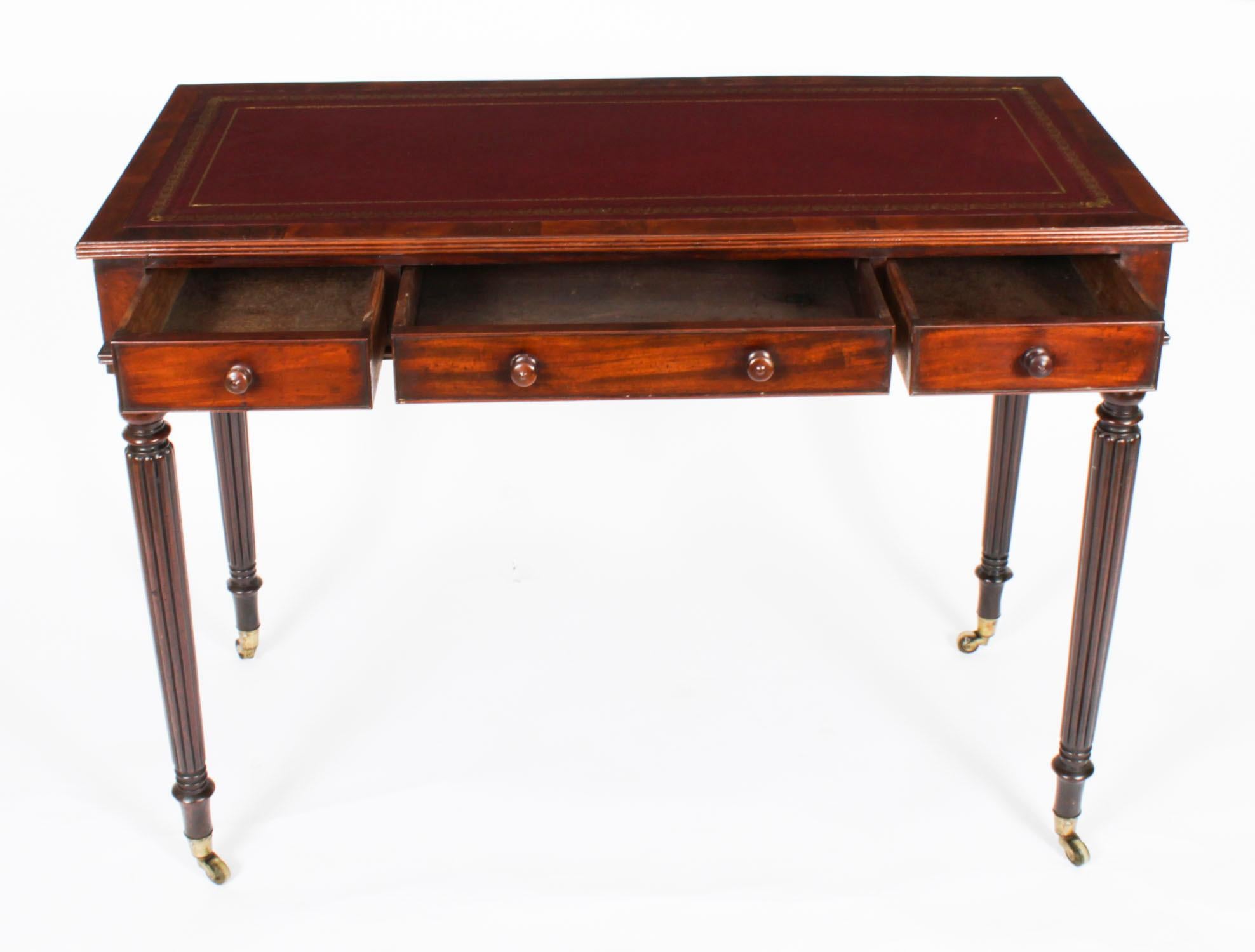 Antique Victorian Gillows Writing Table Desk 19th Century 5