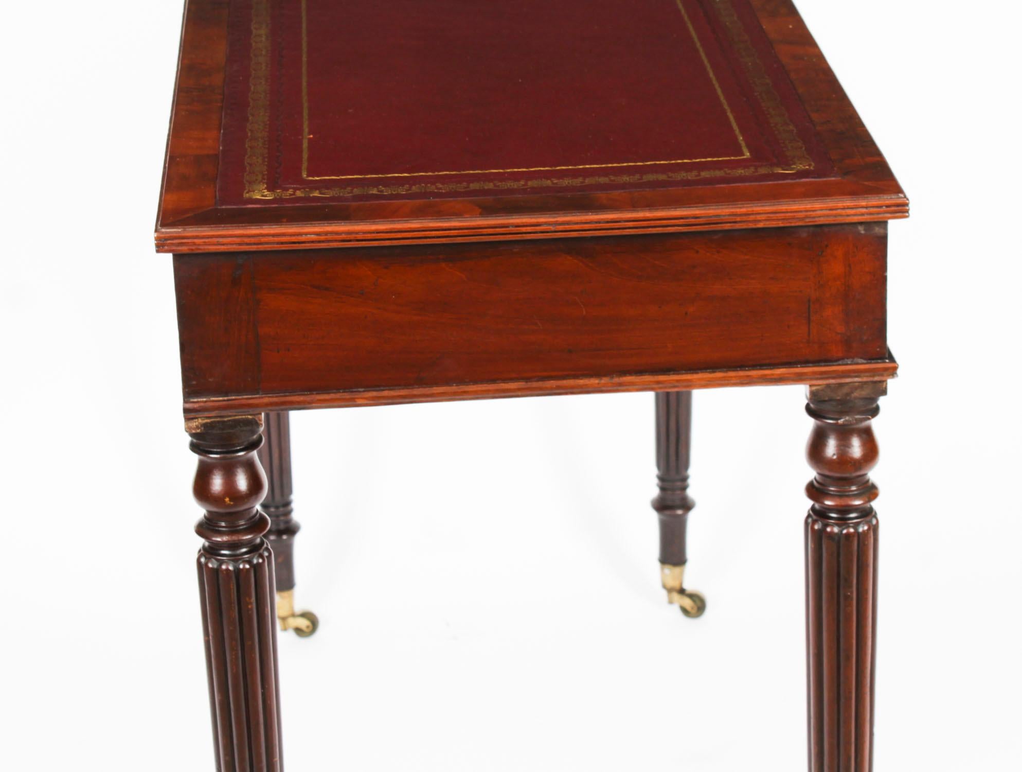 Antique Victorian Gillows Writing Table Desk 19th Century 11