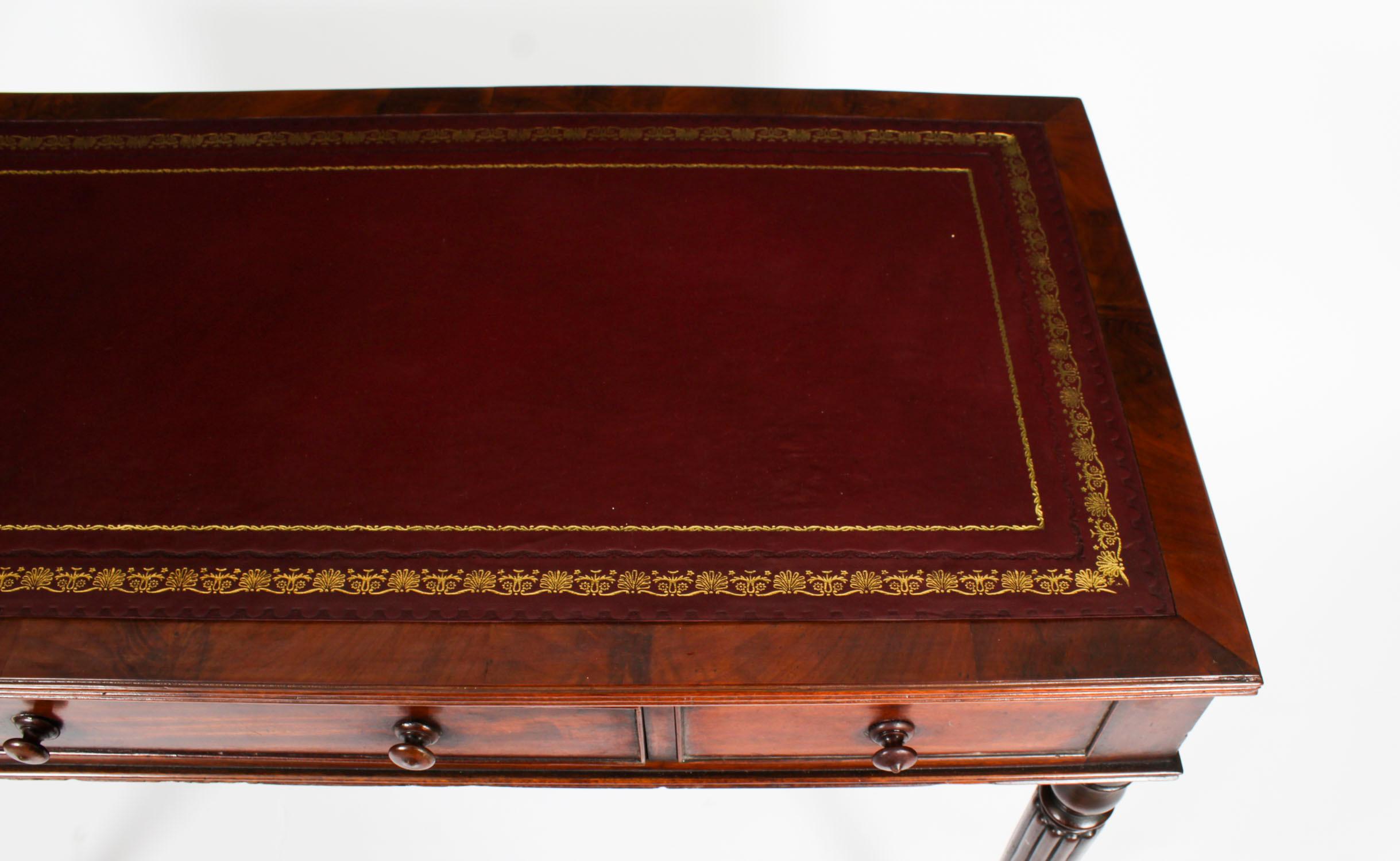 Antique Victorian Gillows Writing Table Desk 19th Century 1