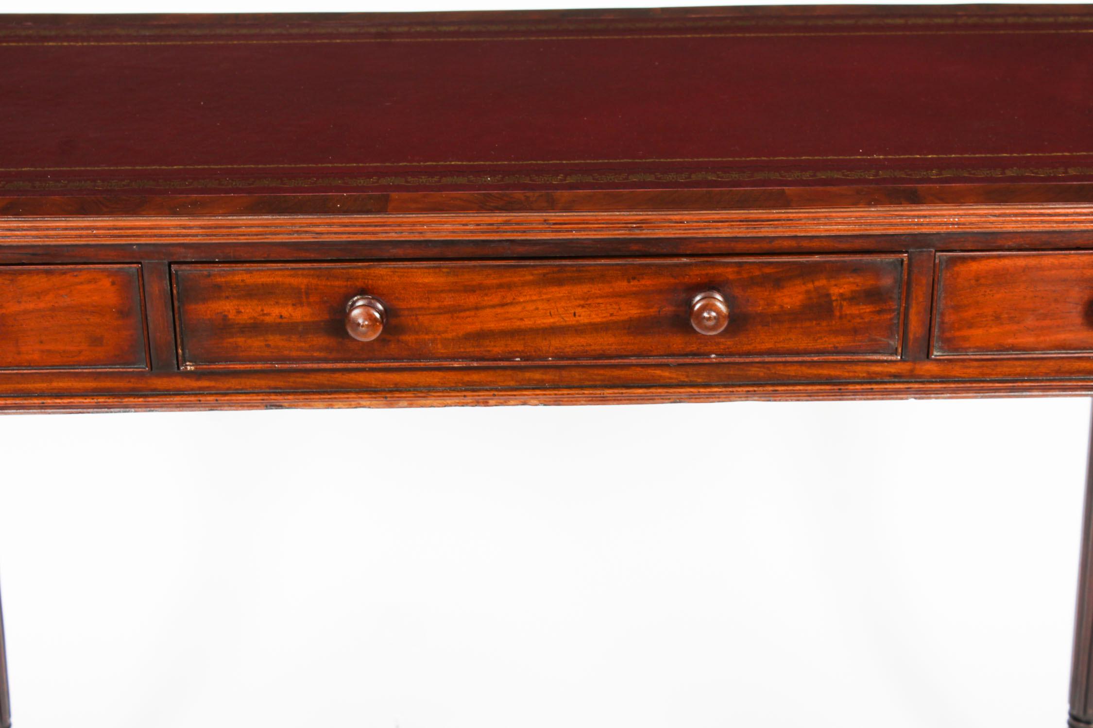 Antique Victorian Gillows Writing Table Desk 19th Century 3