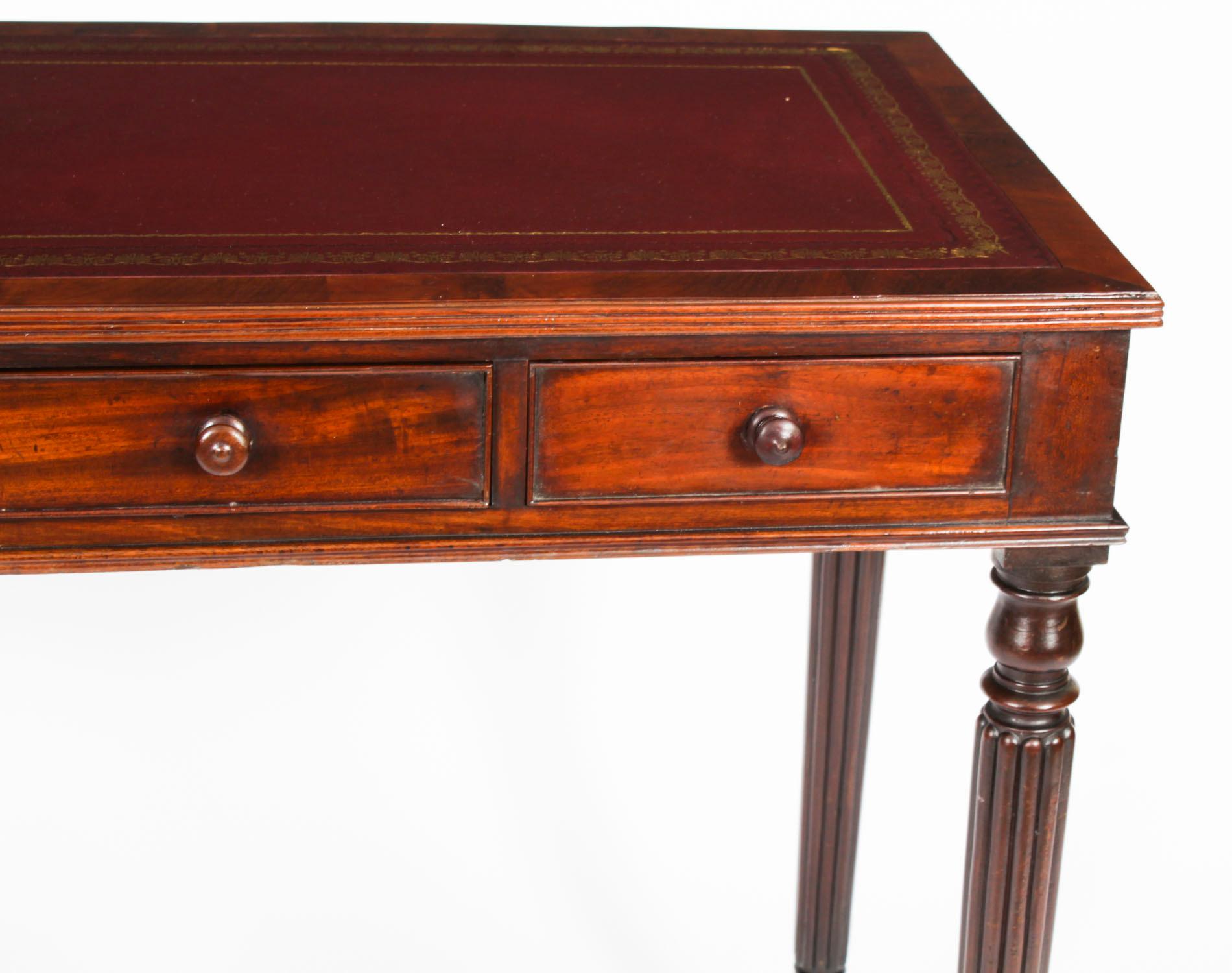 Antique Victorian Gillows Writing Table Desk 19th Century 4