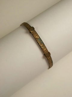 Antikes viktorianisches vergoldetes Metallarmband für Kinder - verstellbare Größe - CIRCA 1900