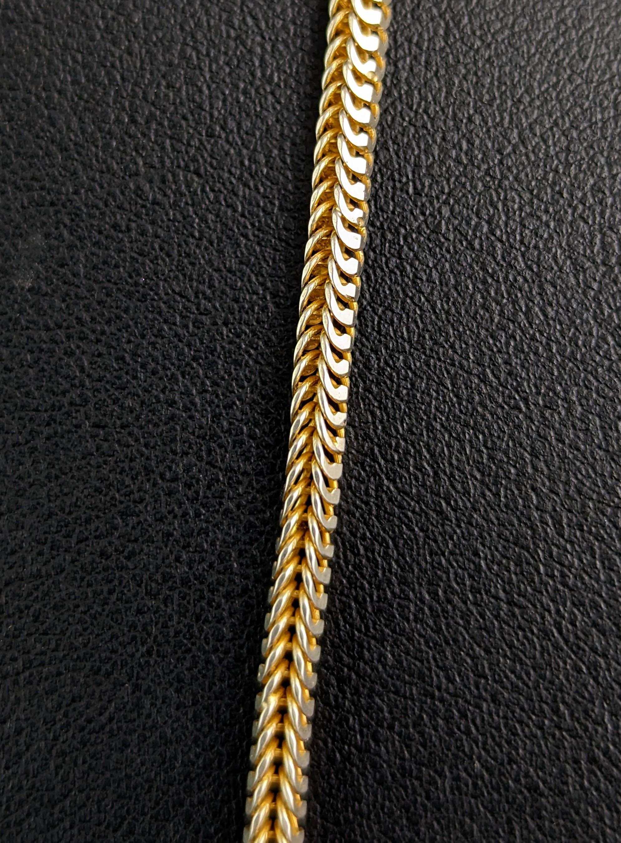 Antique Victorian gilt metal longuard chain necklace, muff chain  For Sale 3