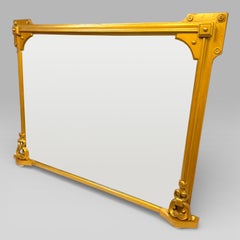 Antique Victorian Gilt Overmantel Wall Mirror by S T Townshend Norwich