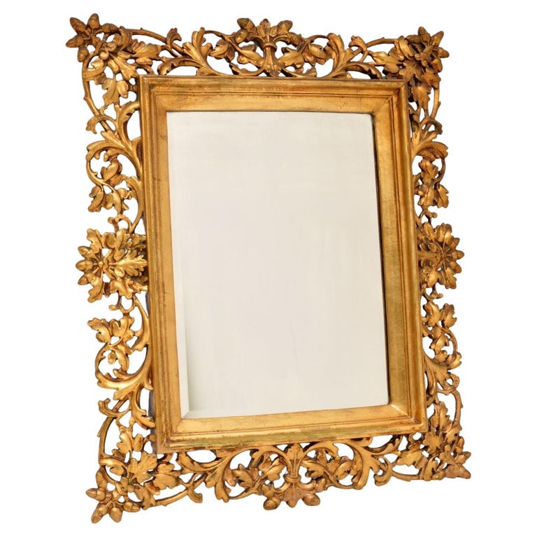 Antique Victorian Gilt Wood Mirror For Sale at 1stDibs