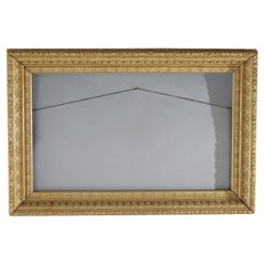 Antique Victorian Giltwood Art Frame, Painting of Mirror, 19th C