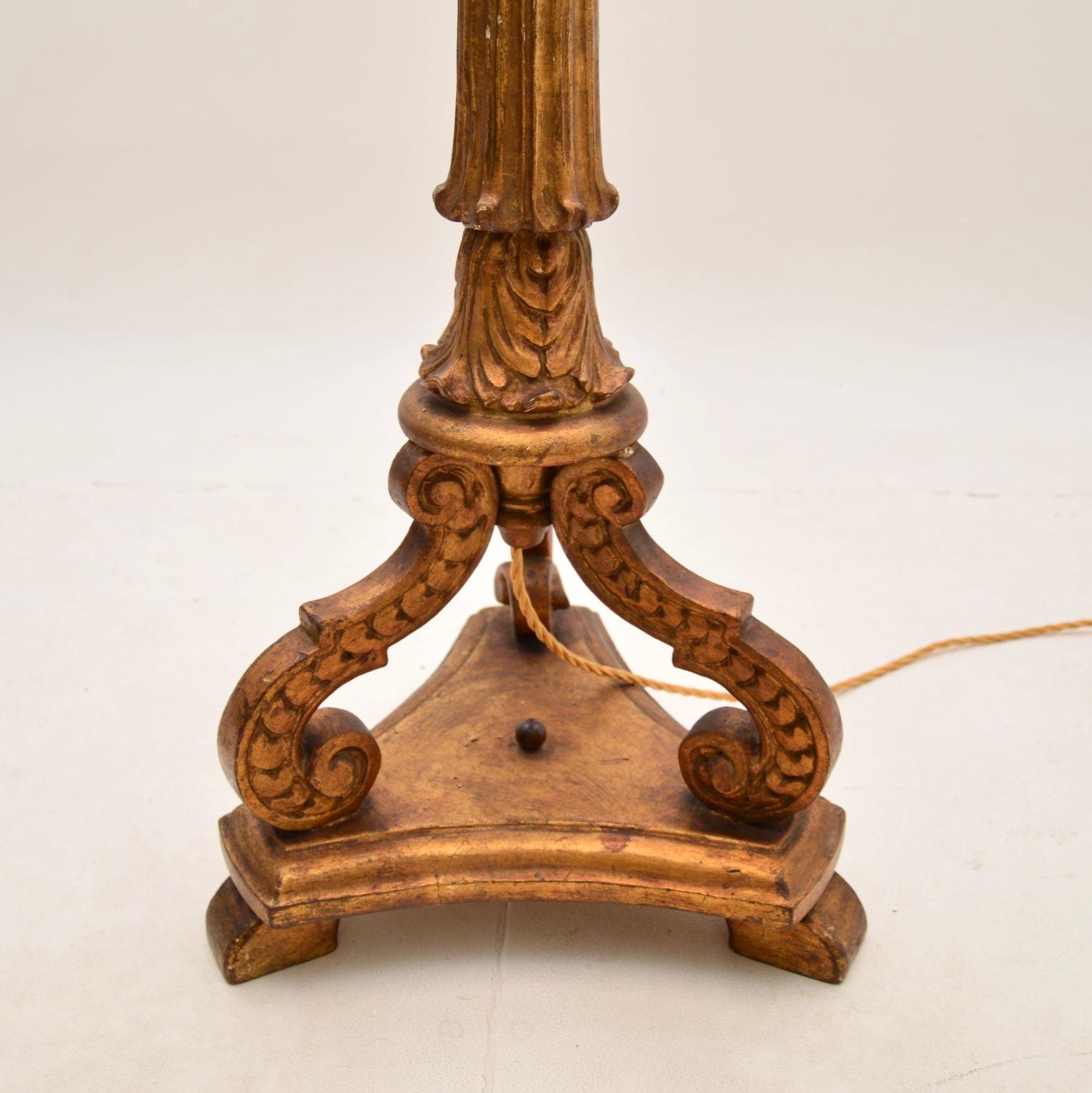 Antique Victorian Giltwood Floor Lamp For Sale 1