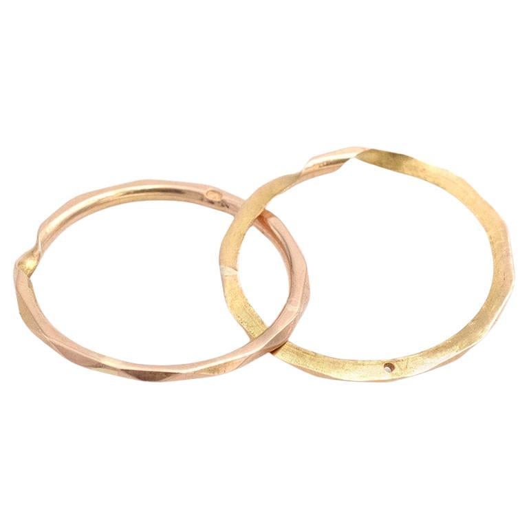 Antique victorian Gimmel ring, wedding band in 18k gold