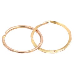 Anello Gimmel vittoriano antico, fede nuziale in oro 18 carati