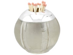 Presse-papier en verre et en argent de l'époque victorienne