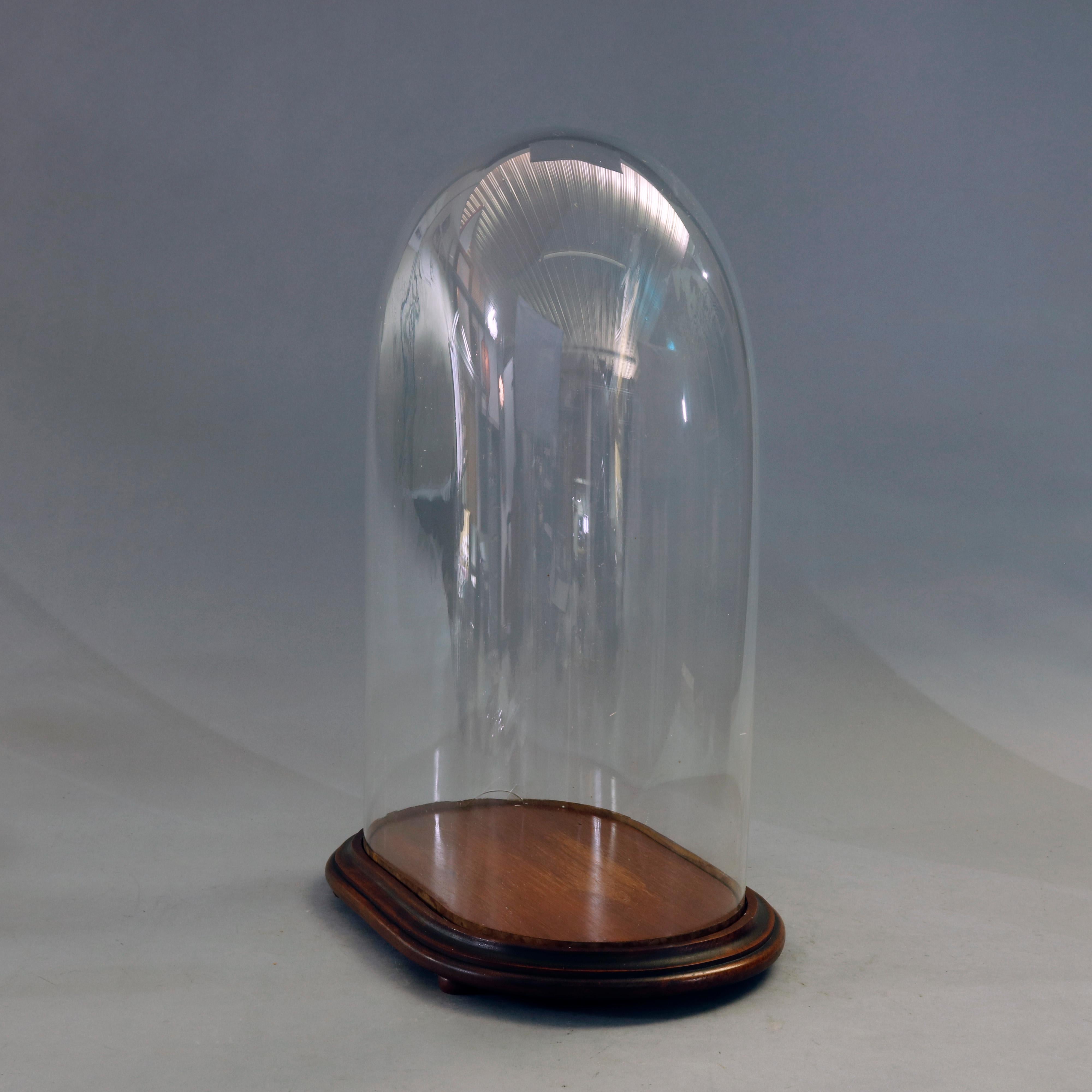 large glass domes with base