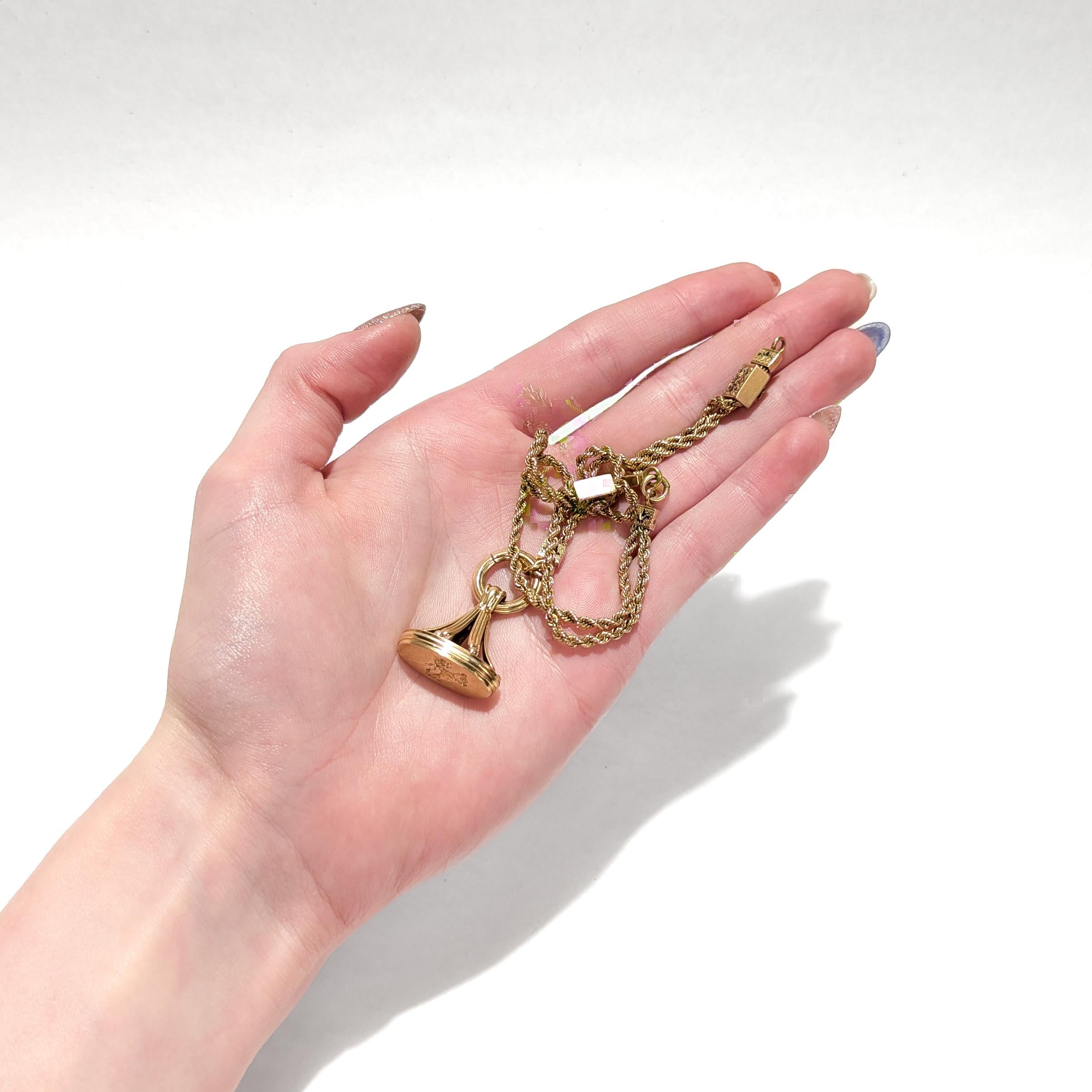 Antike viktorianische Gold- und Emaille-Uhrkette aus Gold mit Schienen und einem Knopfleisteil im Angebot 14