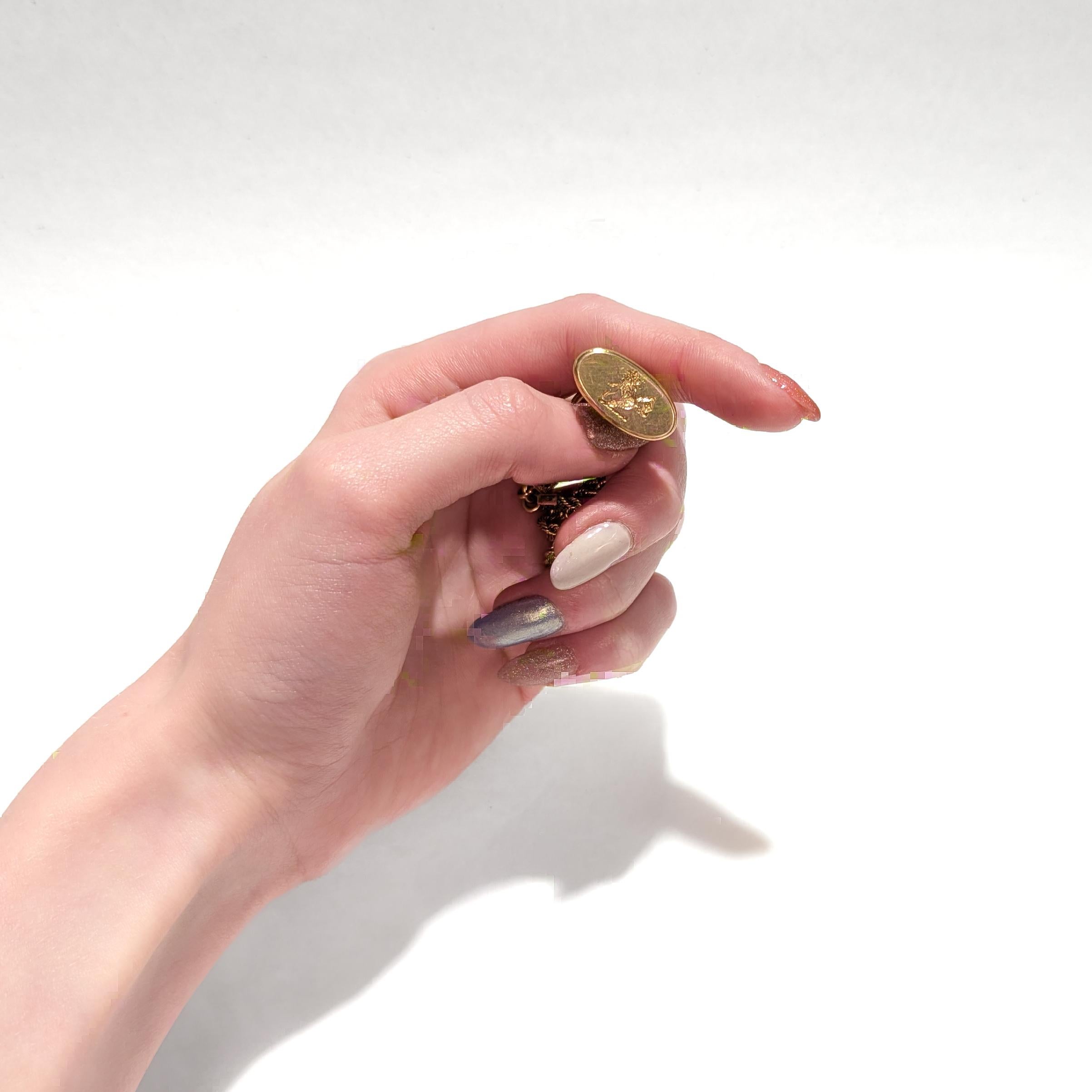 Antike viktorianische Gold- und Emaille-Uhrkette aus Gold mit Schienen und einem Knopfleisteil im Angebot 15