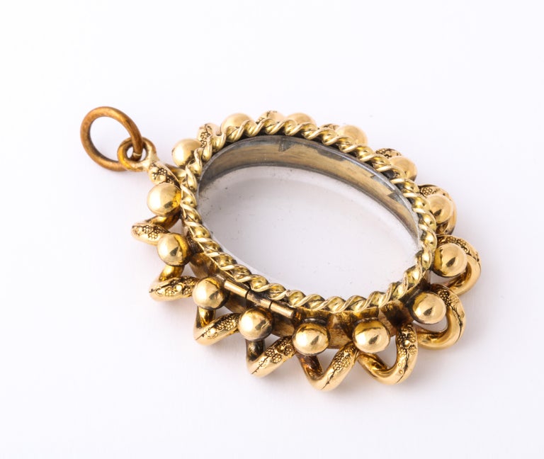 Victorian Corkscrew Glass Locket