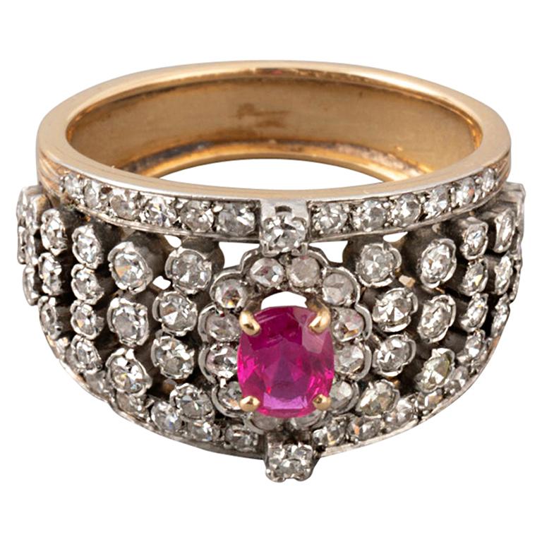 Antique Victorian Gold and Ruby Ring For Sale at 1stDibs | antique