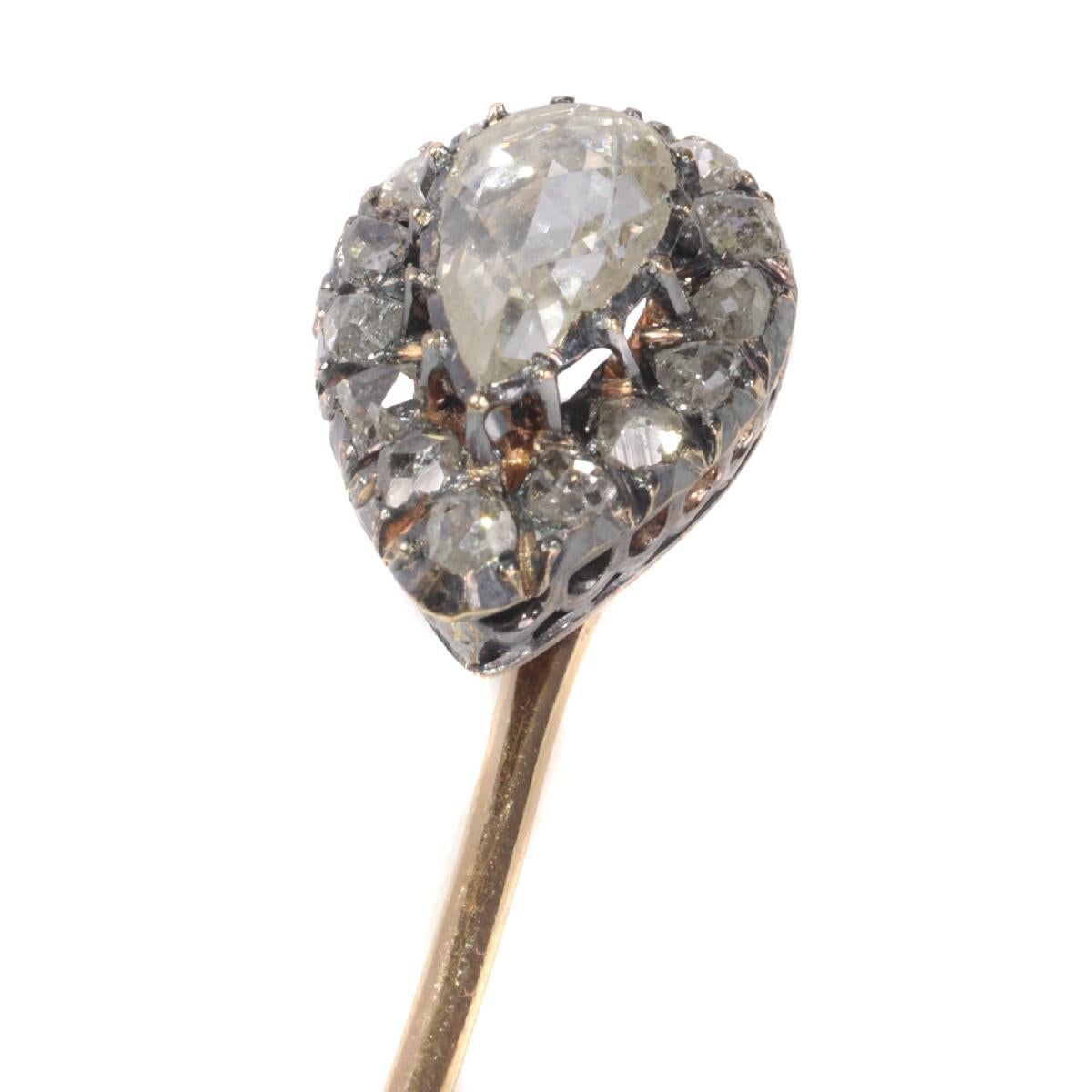 antique diamond tie pin