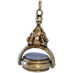 Antique Victorian Gold Bloodstone and Sardonyx Swivel Fob / Pendant at ...