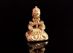 Antique Victorian Gold Cased Carnelian Seal Fob Pendant