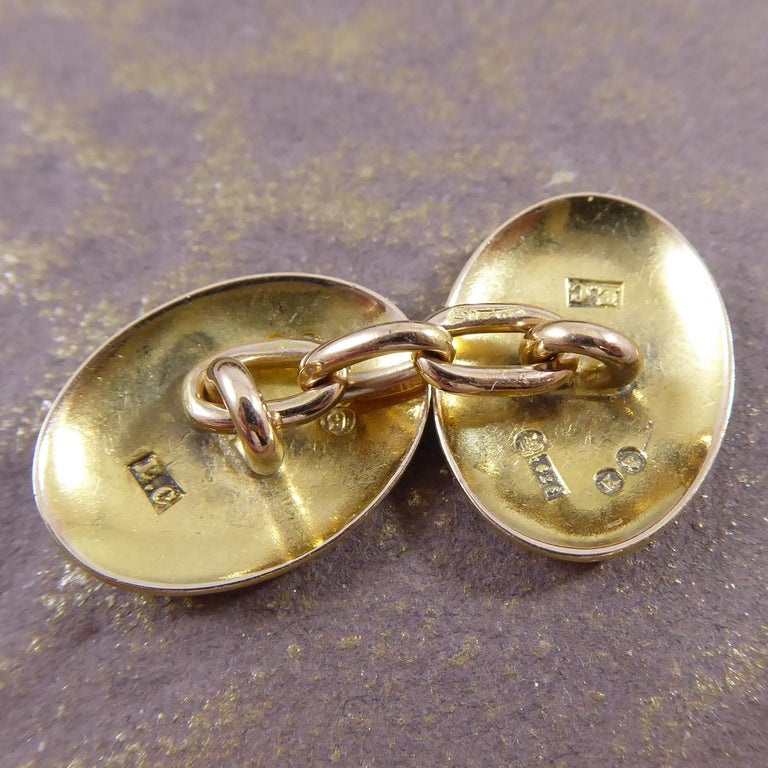 Antique Victorian Gold Cufflinks, 15 Carat, Hallmarked, London, 1885 at 1stDibs victorian