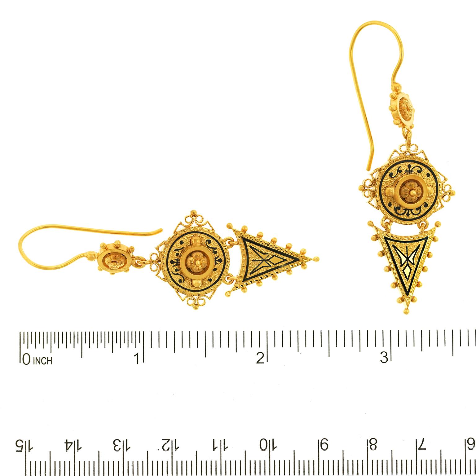 Antique Victorian Gold Earrings 1
