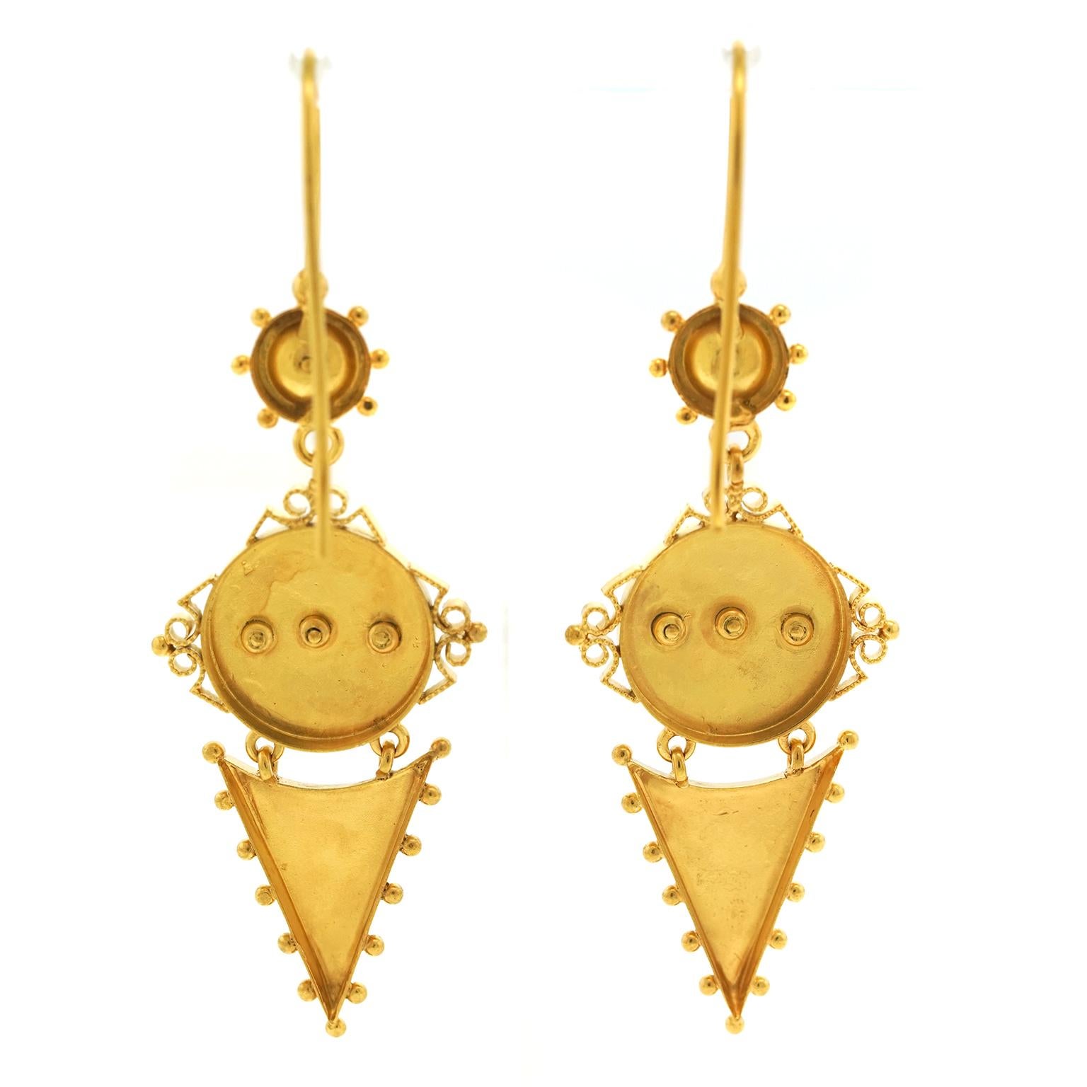 Antique Victorian Gold Earrings 2