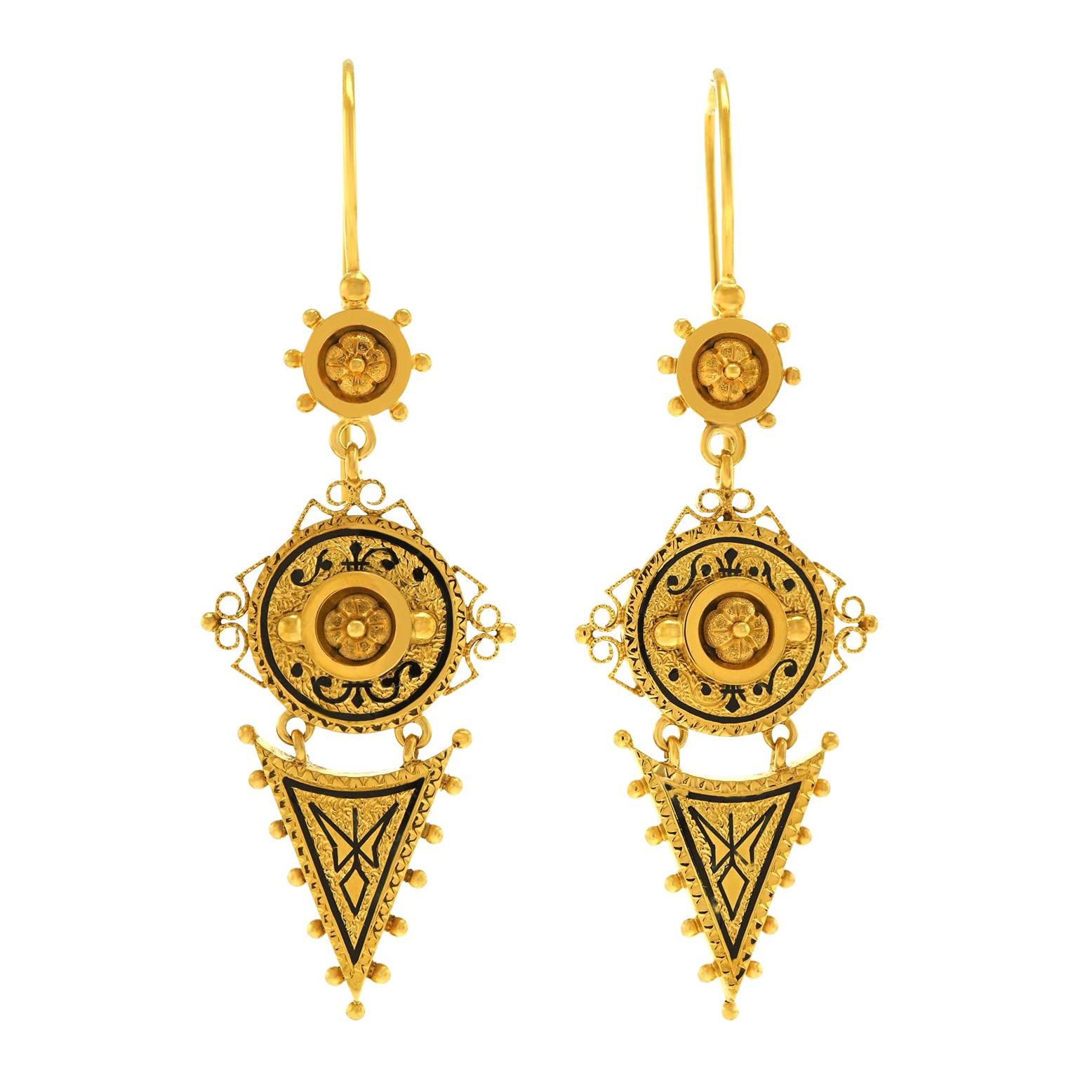 Antique Victorian Gold Earrings