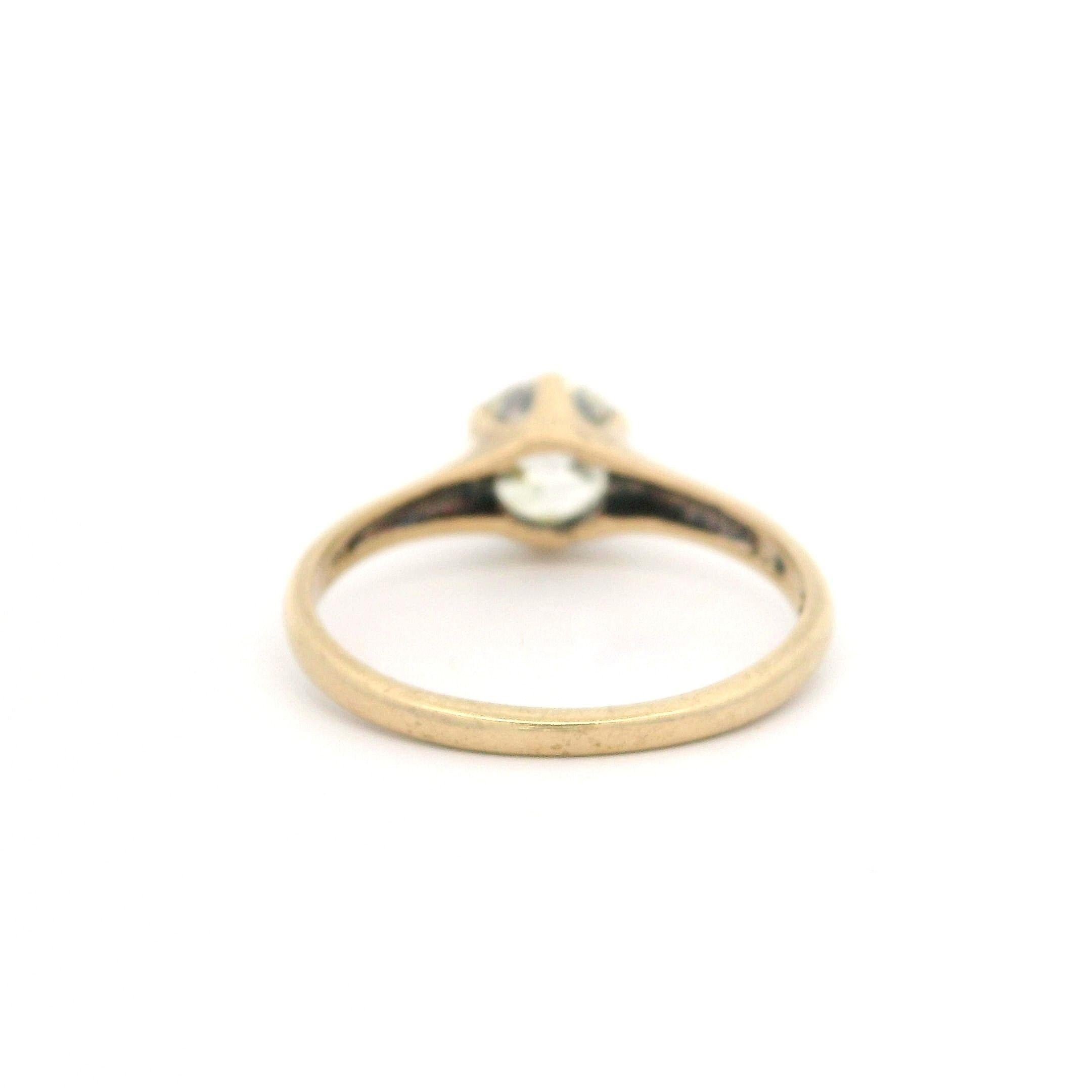 Bague de fiançailles de style victorien ancien solitaire avec diamant européen ancien de 1,03 carat certifié GIA en vente 7