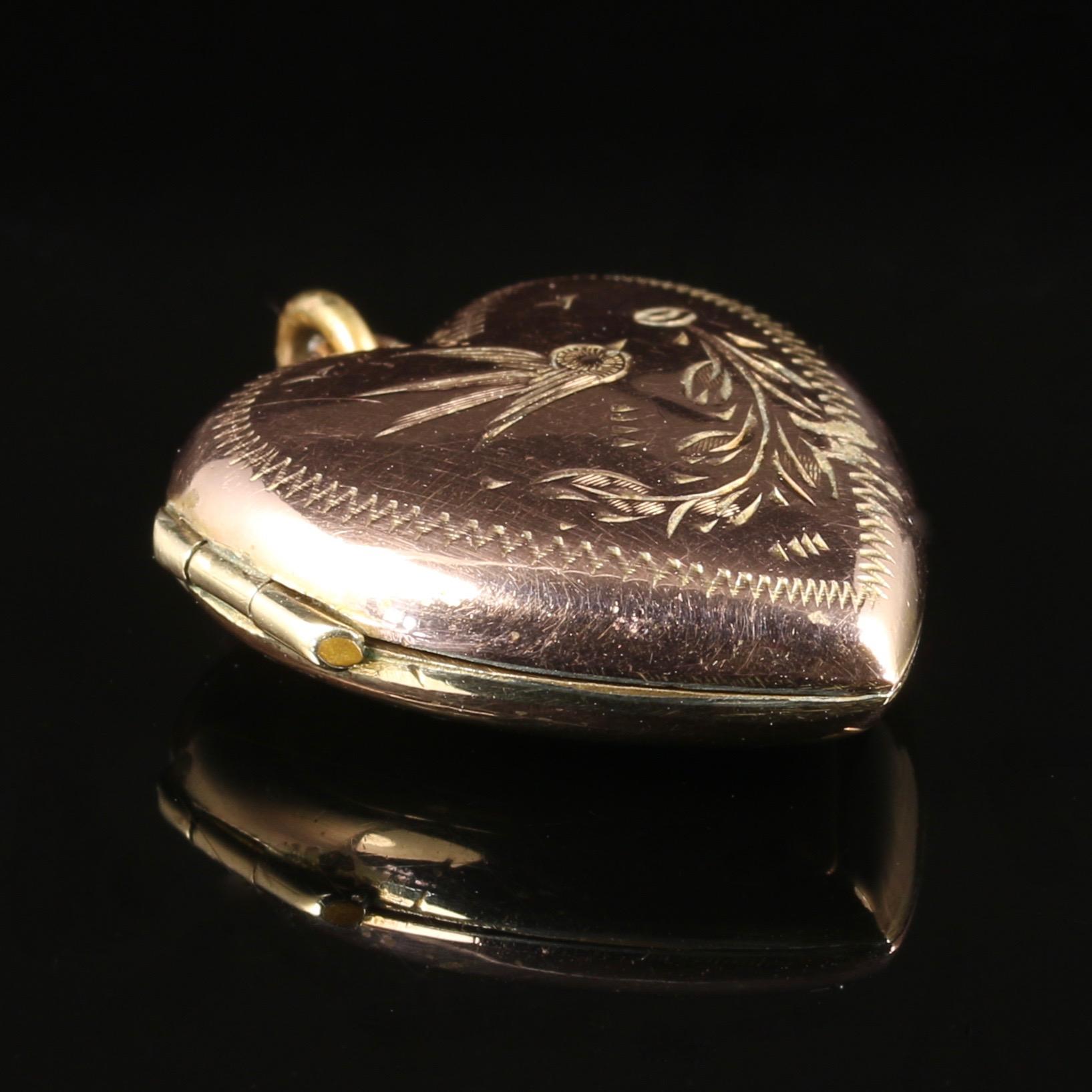 Antique Victorian Gold Heart Locket, circa 1880 In Excellent Condition In Lancaster, Lancashire