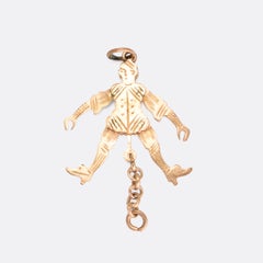 Antique Victorian Gold Jester Novelty Pendant