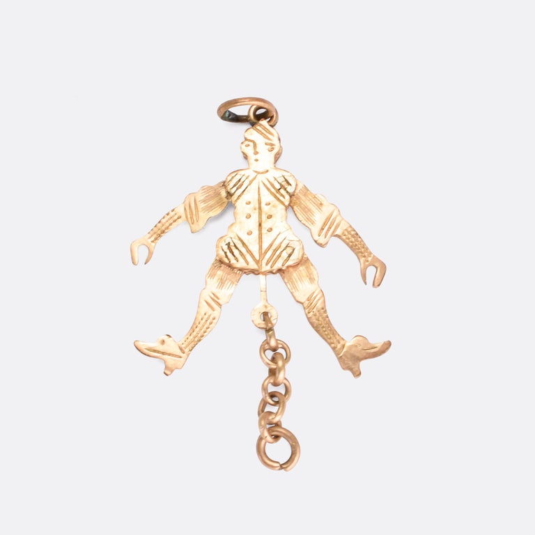 Antique Victorian Gold Jester Novelty Pendant at 1stDibs gold jester