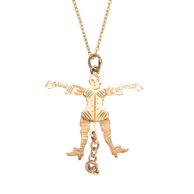 Antique Victorian Gold Jester Novelty Pendant at 1stDibs gold jester