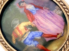 Victorian Yellow Gold Miniature Portrait Pendant