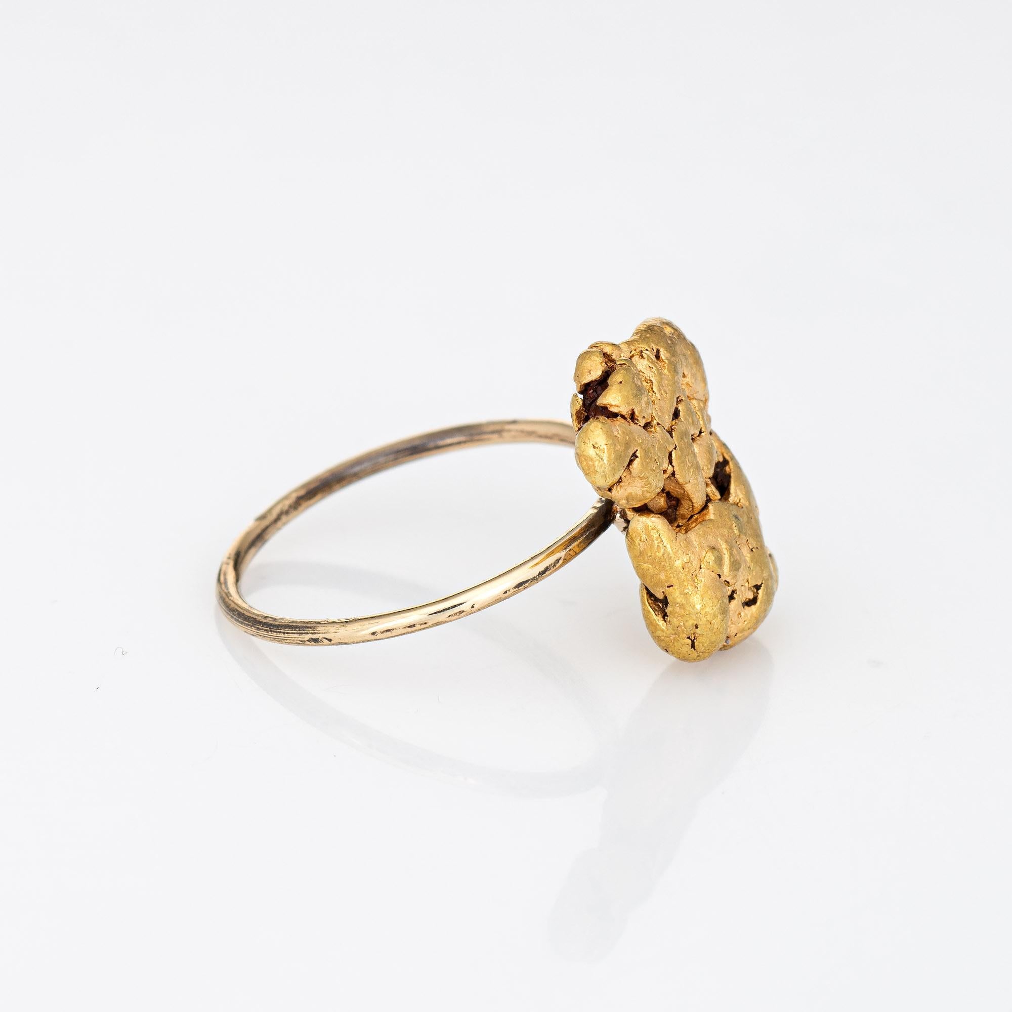 Victorien Antique Victorian Gold Nugget Conversion Ring 14k Vintage Mined Jewelry Estate en vente