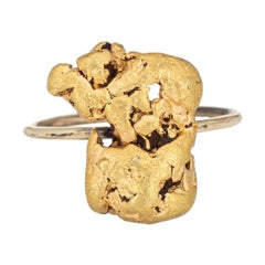 Antiker viktorianischer Gold Nugget Conversion Ring 14k Vintage Mined Jewelry Nachlass