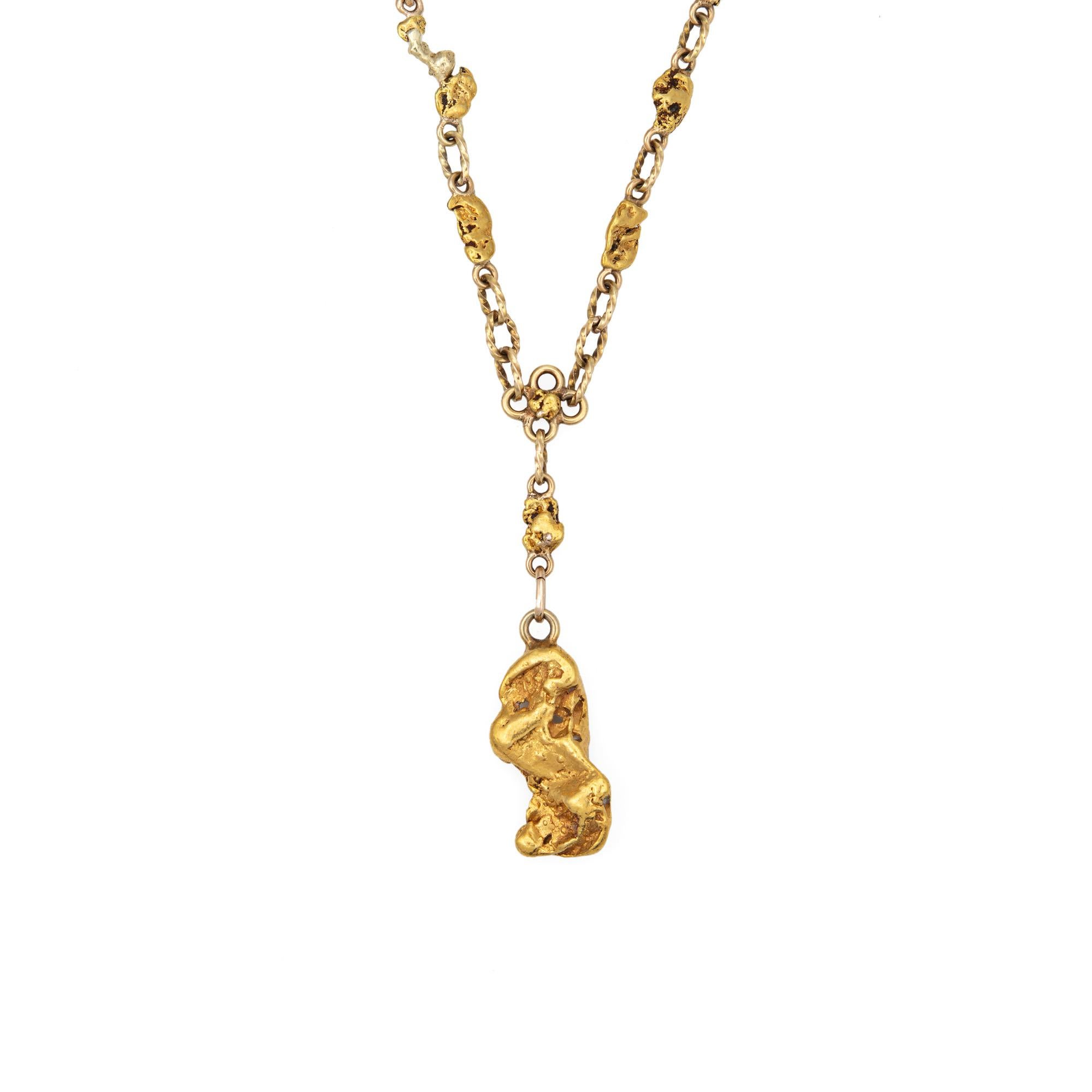 Women's Antique Victorian Gold Nugget Necklace 19