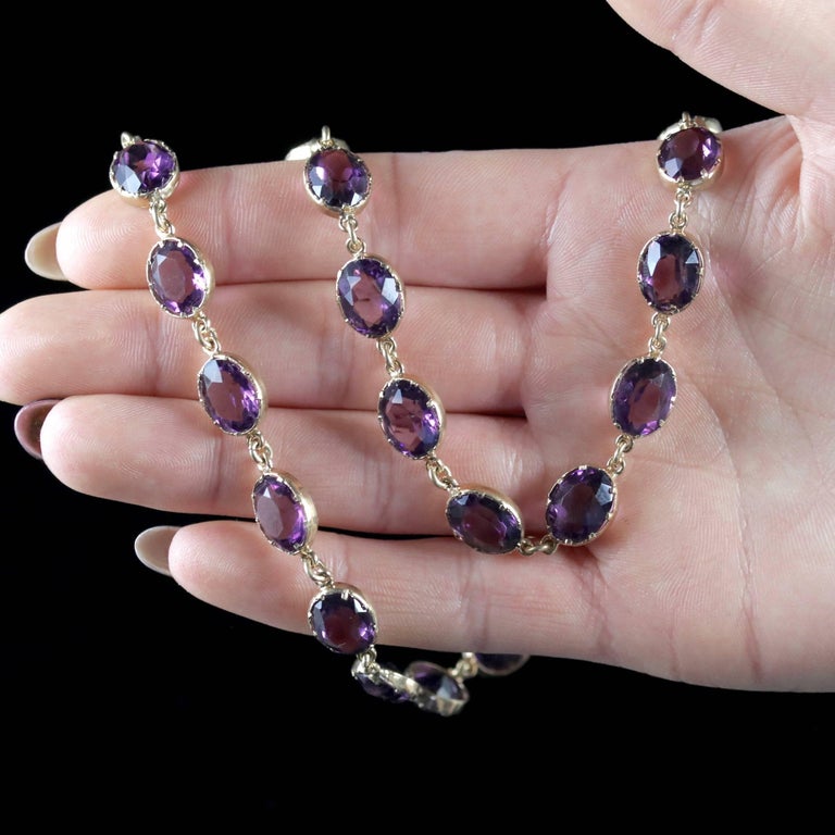 Antique Victorian Gold Paste Amethyst Necklace at 1stDibs | antique ...