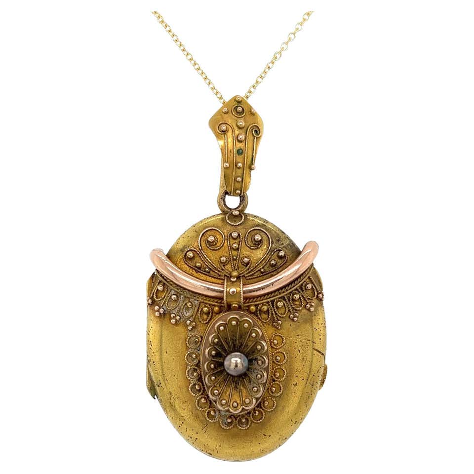 Victorian Locket and Chain at 1stDibs