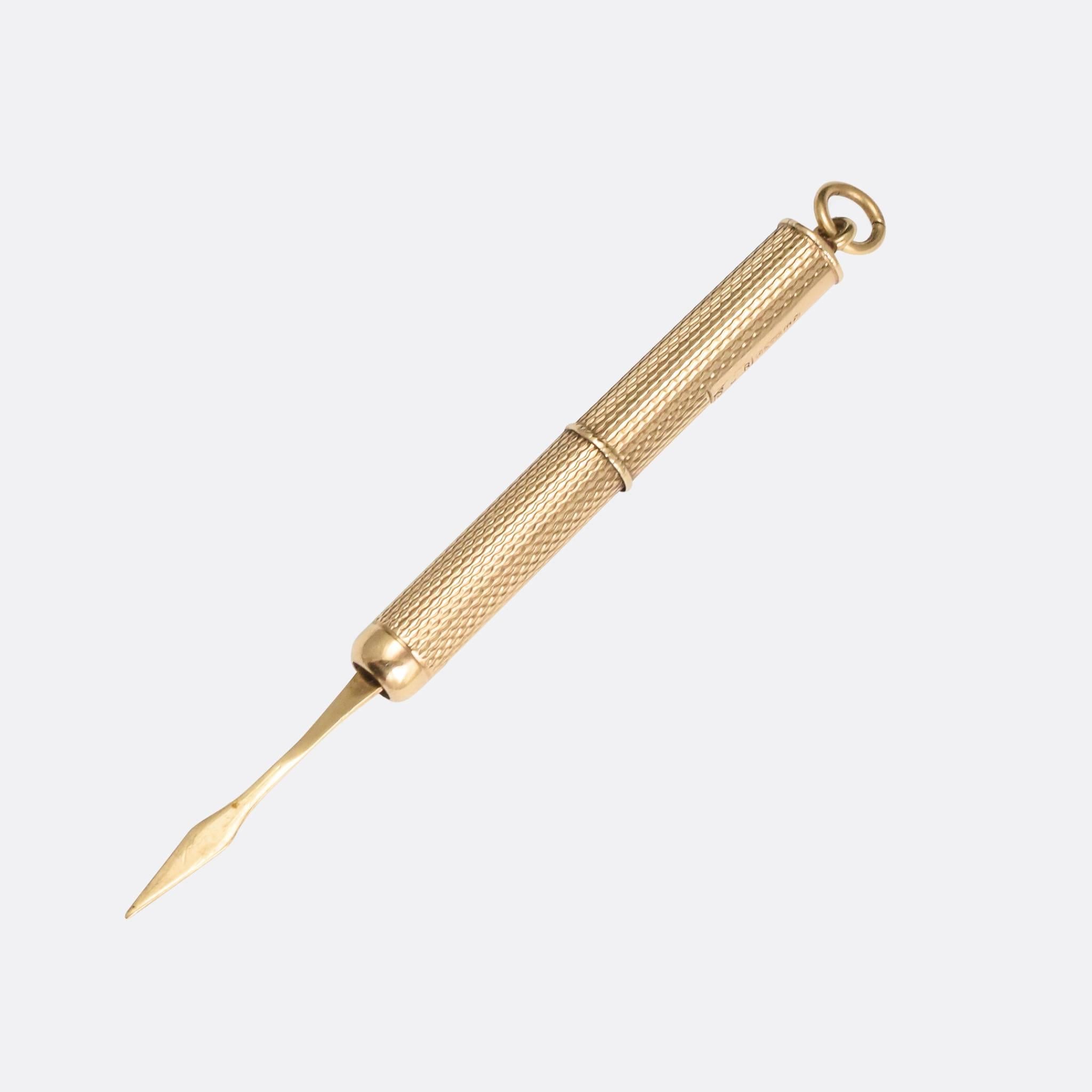 tiffany gold toothpick