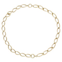 Antique Victorian Gold Watch Fob Link Necklace