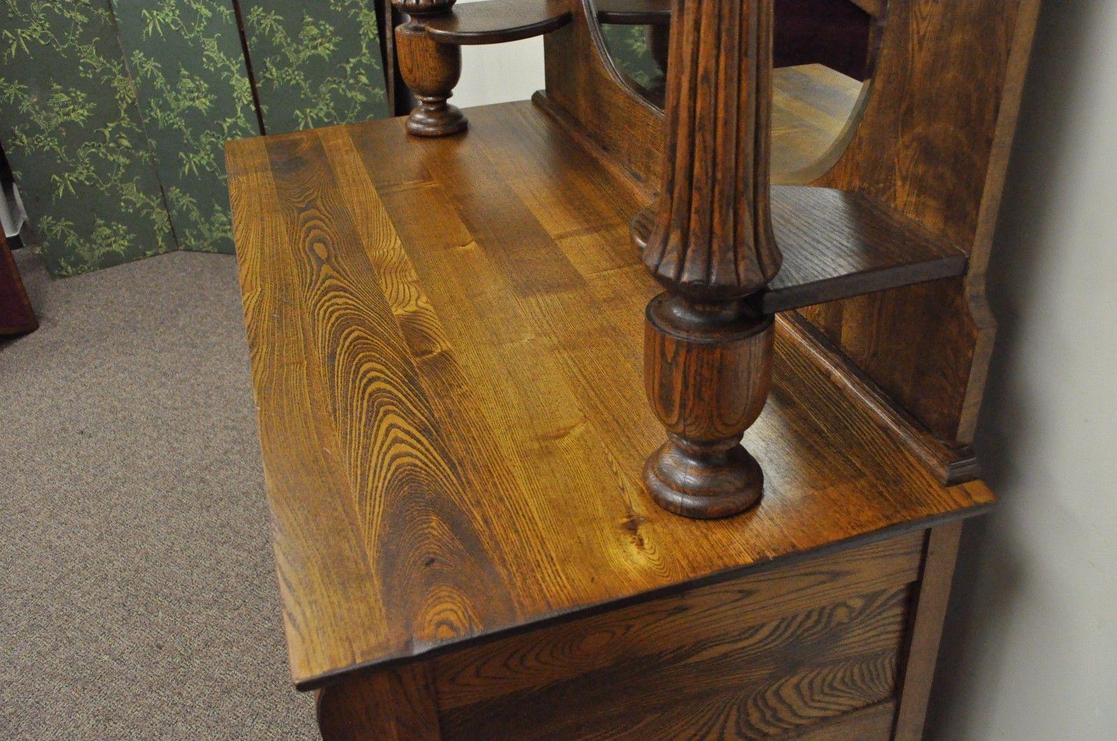 antique buffet with mirror