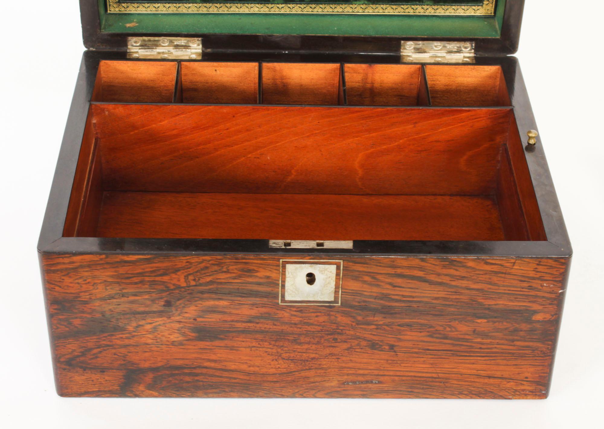 Antique Victorian Gonçalo Alves Vanity Box 1860s For Sale 11