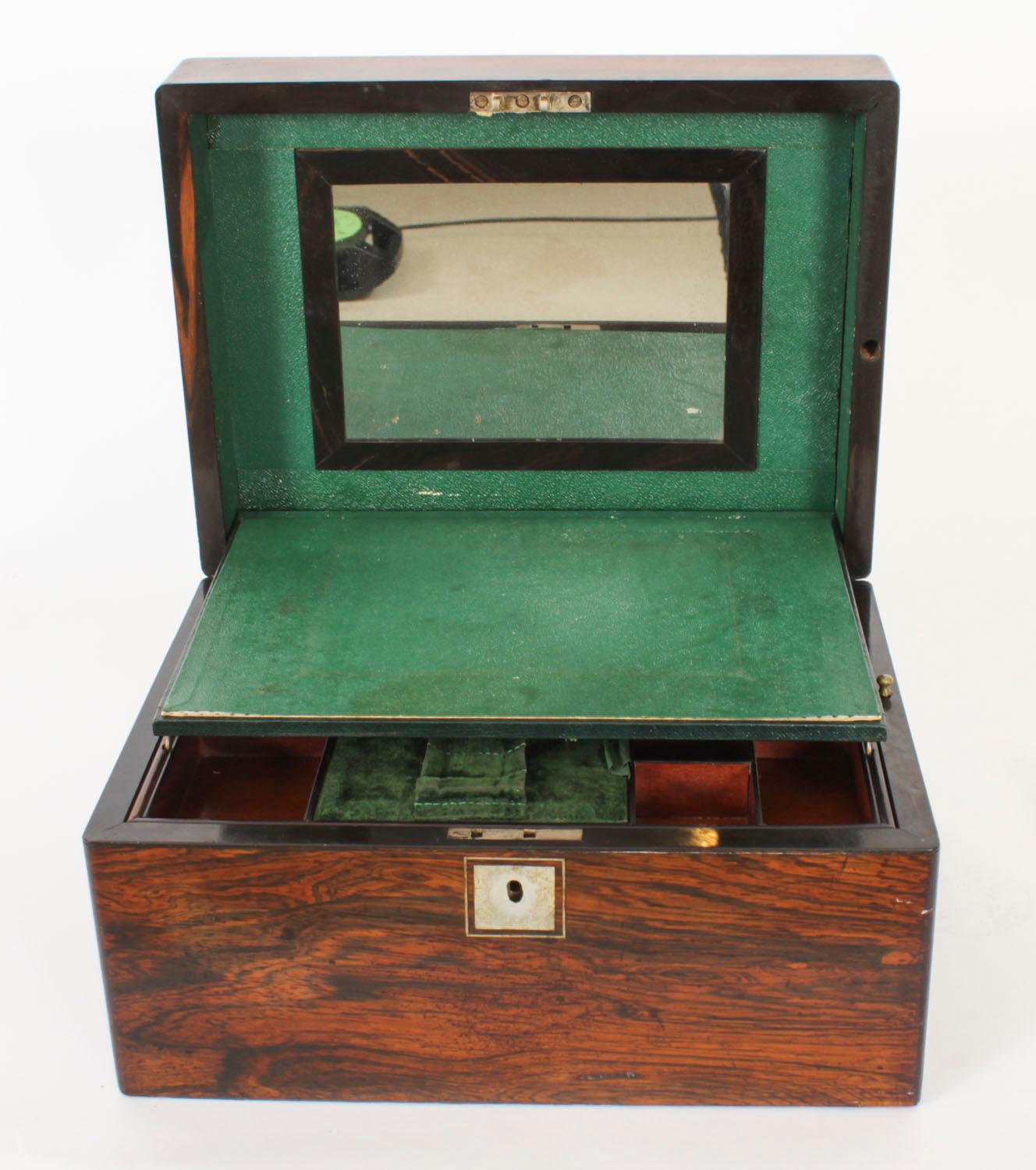 Antique Victorian Gonçalo Alves Vanity Box 1860s For Sale 13