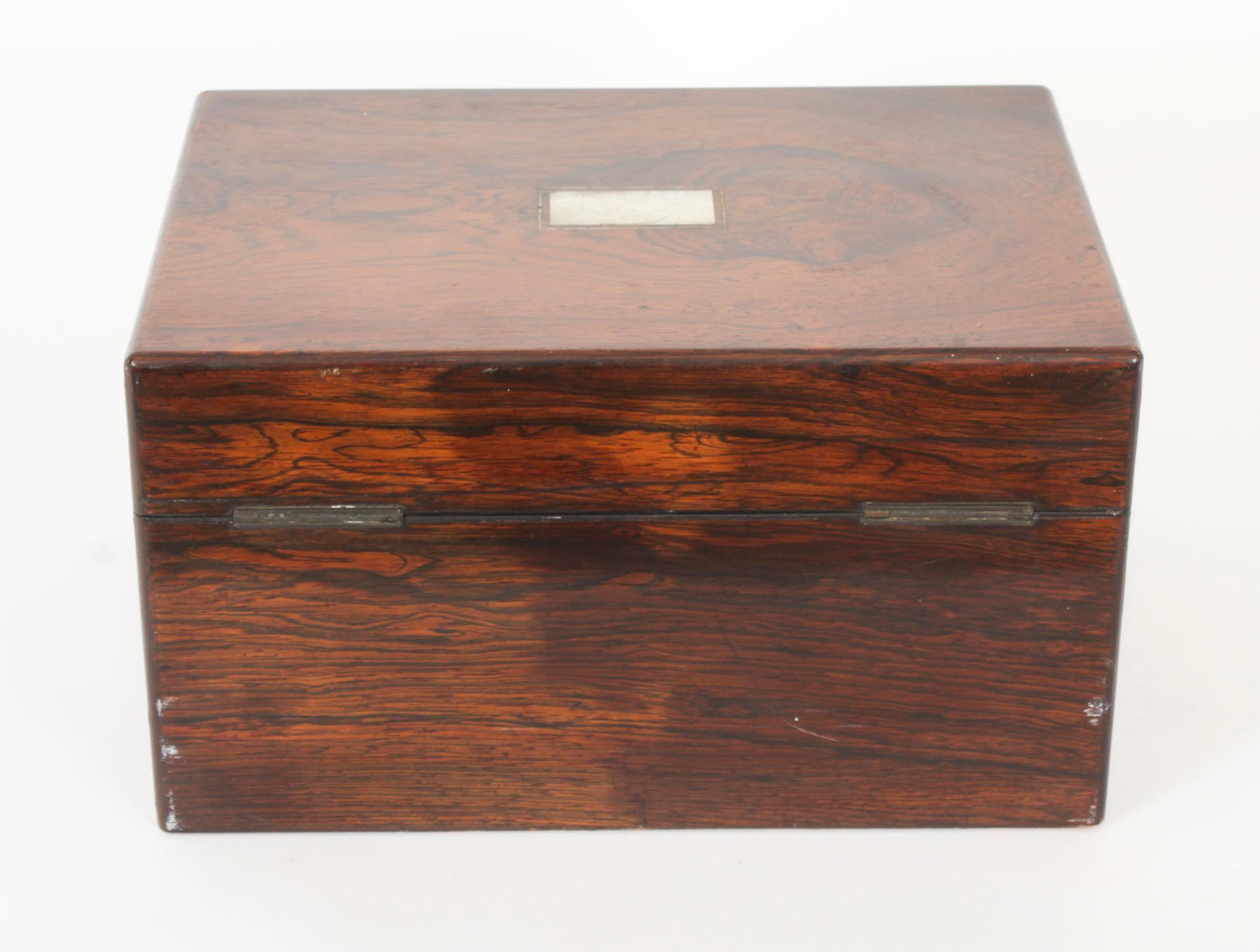 Antique Victorian Gonçalo Alves Vanity Box 1860s For Sale 2