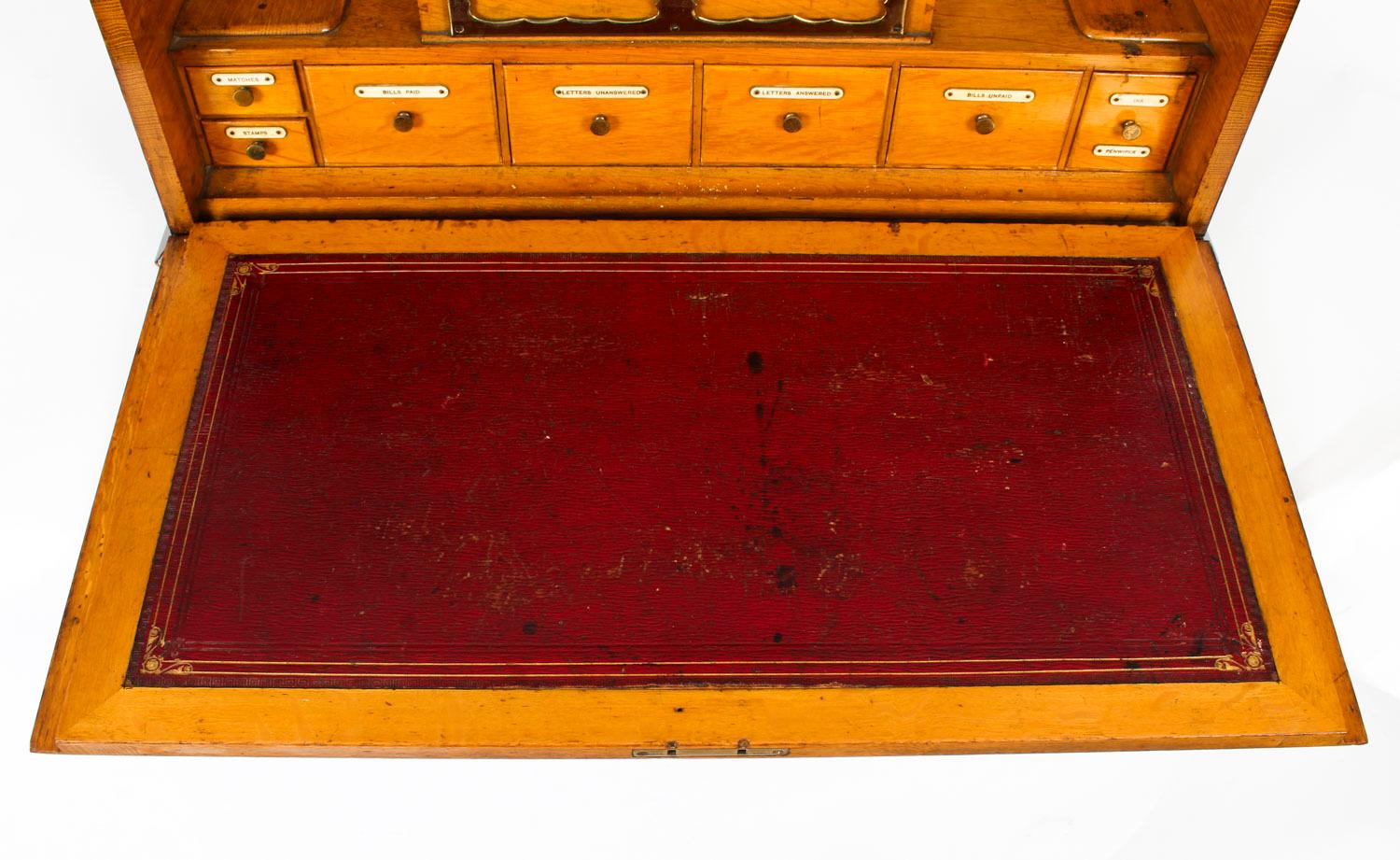 Wood Antique Victorian Gonçalo Alves Writing Stationery Box, 19th Century